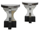 Art Deco Mirrored Glass Console Tables After Serge Roche