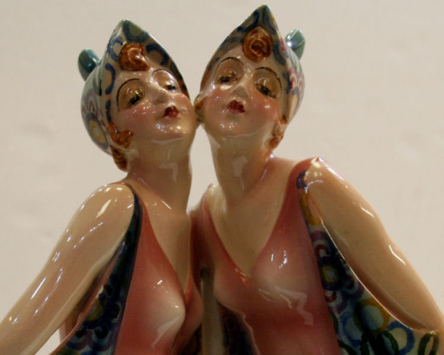 Goldscheider Dolly Sisters Figurine by Stephan Dakon