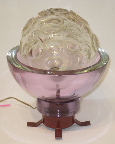 Fontana Arte Sculptural Glass Sphere Table Lamp c1960s
