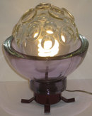 Fontana Arte Sculptural Glass Sphere Table Lamp c1960s