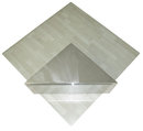 Triform Chrome-Plated Steel & Glass Coffee Table by J. Wade Beam for Brueton