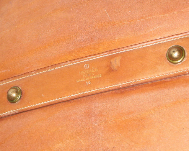 Hermes Canvas and Leather Duffle Bag