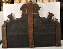 Antique Louis XV Style Painted Gilded Overmantel Mirror