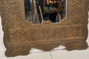 Antique Ottoman Islamic Chased & Embossed Brass Mirror