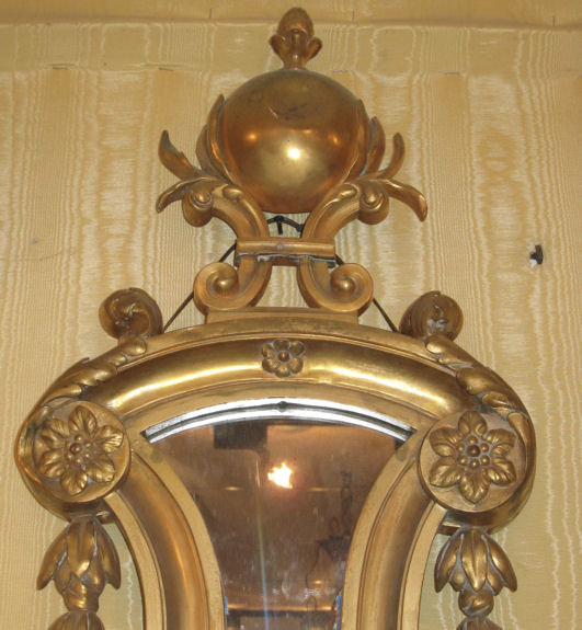 Antique Louis XV Style Gilt Bronze Girandole Mirror
