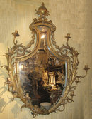 Antique Louis XV Style Gilt Bronze Girandole Mirror