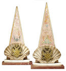 Antique Continental Marble & Plaster Table Ornaments or Bookends