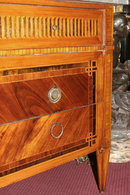 Antique Louis XVI Italian Fruitwood Parquetry Commode