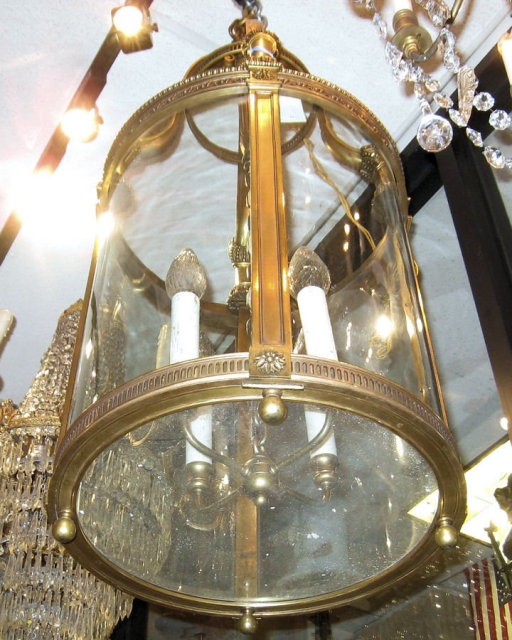 Antique E.F. Caldwell Bronze Lantern 45 in (114 cm)