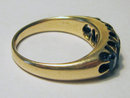 Antique Edwardian 5 Stone Sapphire 18k Gold Ring 1910