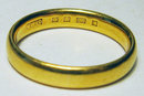 Antique English 22k Gold Band Wedding Ring 1909