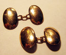 Pr Vintage English 9k Rose Gold Cufflinks 1920