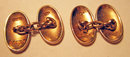 Pr Vintage English 9k Rose Gold Cufflinks 1920