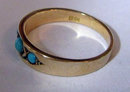 Antique English 15k Gold Turquiose Ring 1910