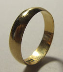 Antique Victorian English 18ct Yellow Gold Wedding Band Ring. Chester 1882
