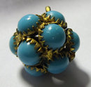 Antique Edwardian English Multi Turquoise Pendant 1915