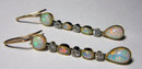 Pr Antique Edwardian Opal & Diamond Drop Earrings 1905
