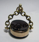 Antique English Stone 9k Bloodstone & Carnelian Gold Swivel Seal Fob Chester 1913