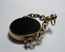 Antique English Stone 9k Bloodstone & Carnelian Gold Swivel Seal Fob Chester 1913