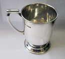 Vintage English Sterling Silver Christening Mug by William Bush 1945