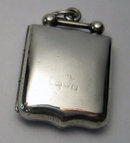 Antique English Edwardian Silver Dumbell & Shield Shaped Locket . Chester 1902