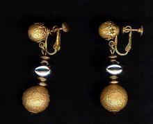 Vintage Miriam Haskell Double Ball Drop Earrings
