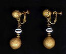 Vintage Miriam Haskell Double Ball Drop Earrings
