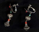 Vintage Miriam Haskell Petal & Fluted Drop Earrings