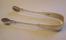 Antique Silver Fiddle Pattern Sugar Tongs 1808,