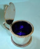 Vintage English Silver Drum Mustard Pot