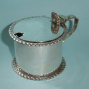 Vintage English Silver Drum Mustard Pot