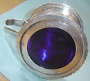 Vintage English Silver Drum Mustard Pot