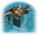 Antique English Octagonal Small Silver Mustard Pot