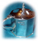 Antique English Octagonal Small Silver Mustard Pot