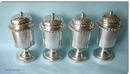 Set of 4 Rare Antique Colonial Indian Silver Muffin / Muffineers by Hamilton & Co. 1810 Calcutta