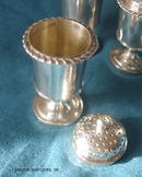 Set of 4 Rare Antique Colonial Indian Silver Muffin / Muffineers by Hamilton & Co. 1810 Calcutta