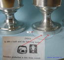 Set of 4 Rare Antique Colonial Indian Silver Muffin / Muffineers by Hamilton & Co. 1810 Calcutta