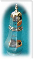 Vintage English Silver Octagonal Pepper Shaker