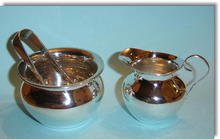 Antique English Miniature Silver Cream Jug & Sugar Bowl 1907