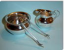 Antique English Miniature Silver Cream Jug & Sugar Bowl 1907