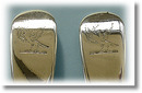 Pr Silver Fiddle Patt Dessert Spoons by William Bateman