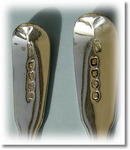 Pr Silver Fiddle Patt Dessert Spoons by William Bateman