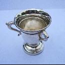 Vintage English Miniature Silver 3 Handle Loving Cup 1922