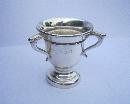 Vintage English Miniature Silver 3 Handle Loving Cup 1922