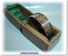 Antique Silver Napkin Ring with original case