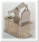 Hand Made Humane English Silver MouseTrap / Cage