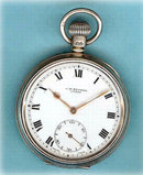 Silver Open Face Pocket Watch by J W Benson 1920