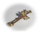 Antique Gold Ruby & Diamond CHERUB Pin / Brooch 1890