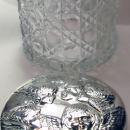 Antique Silver Cherub Top & Glass Powder Jar 1910