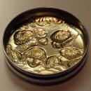 Antique Silver Cherub Top & Glass Powder Jar 1910
